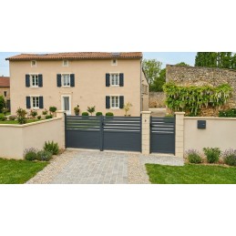 portail Cambridge ht 142 gris 3m + 1m