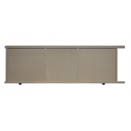 Portail alu coulissant SL (plein) Taupe