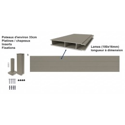 hauteur 30cm RAL 7006