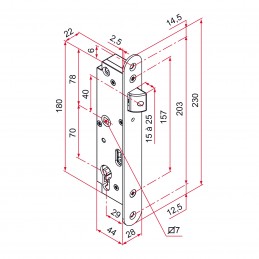 dimensions serrure GK
